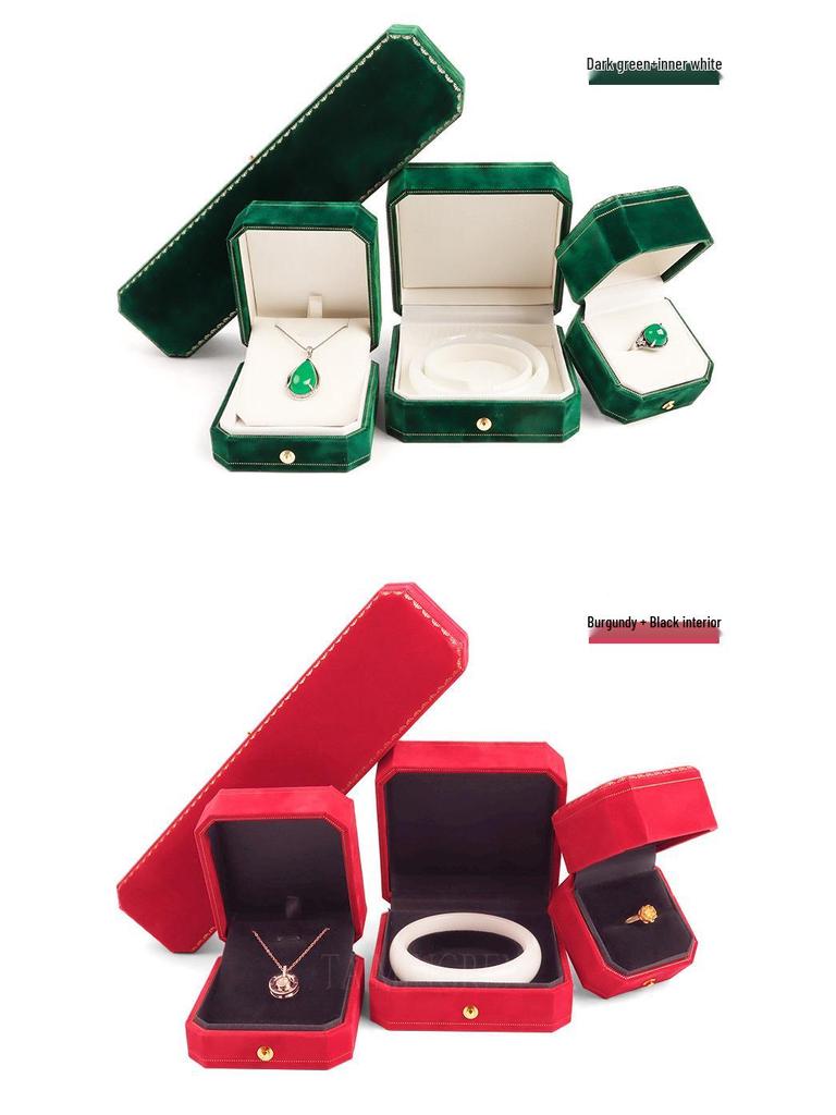 European Octagonal Jewelry Box for Rings, Necklaces, and Bracelets