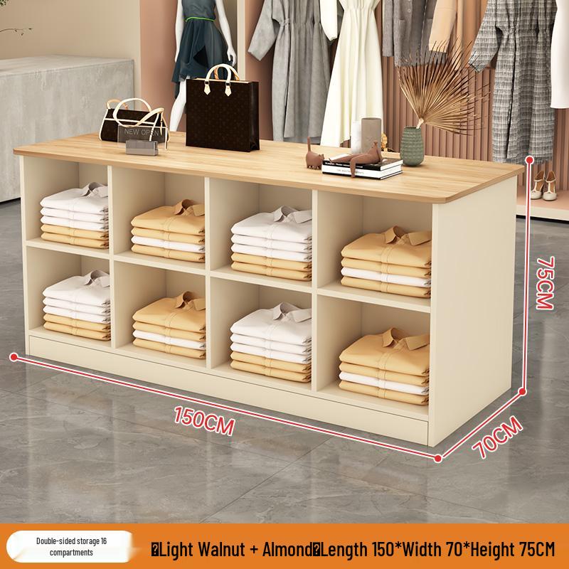 Double-Sided Clothing Display Table for Store Center