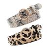 Trendy Leopard and Snake Print Belt with Classic Round Buckle for Women and Men - Stylish PU Waistband for Any Outfit