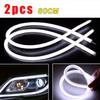 DC 12V Car Lights 6000K 2pcs White 60cm Hose Daytime Driving Headlight