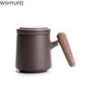 Personality Ceramic Tea Set Teacup with Lid Filter Office Mark Cup Travel Portable Tea Set Household Drinking Utensils WSHYUFEI