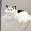 Furry Simulation Cat Hanging Ornament Realistic Fake Cat Model  for Desktop Decor