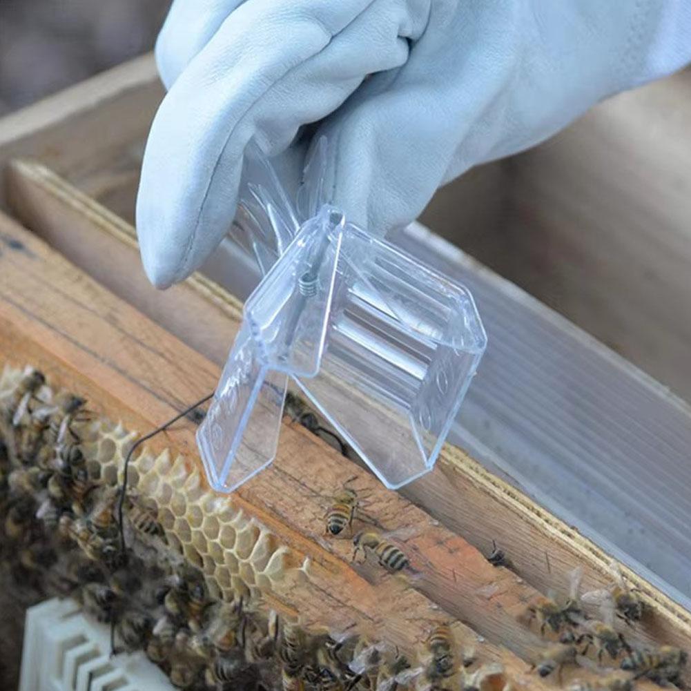1/5 шт. Ловец пчелиной матки Бесцветный прозрачный пластиковый зажим Инструмент Клетка пчеловода Оборудовать Изоляция помещения U1L2