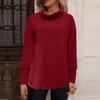 Autumn and Winter Women's Fashion Casual Turtleneck Brushed Knitwear