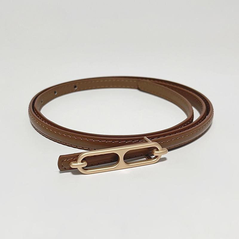 Юбка Ремень Женское Украшение Универсальный Пояс Цепочка на Талию Ремень Черный Натуральная Кожа Платье Костюм Тонкий Ремень Узкий Ремень