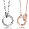 Pair Necklace Couple Present Stainless Steel Jewelry Necklace Set of 2 Men's Women's BR-J066 (MSB&LPW_Heart)