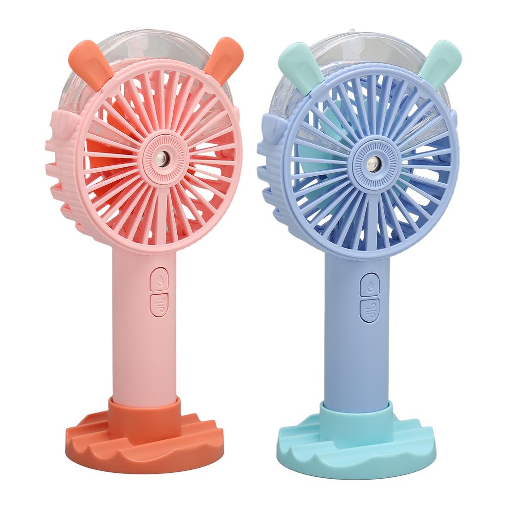 Ручной вентилятор с автоматическим распылением, USB-зарядкой, гуманизированной конструкцией решетки, низким уровнем шума, 3 скоростями, портативный вентилятор