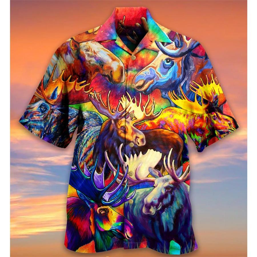 Летняя рубашка с цветочным принтом попугая 3D для мужчин и женщин, модные рубашки, однобортная гавайская блузка с коротким рукавом, мужская одежда