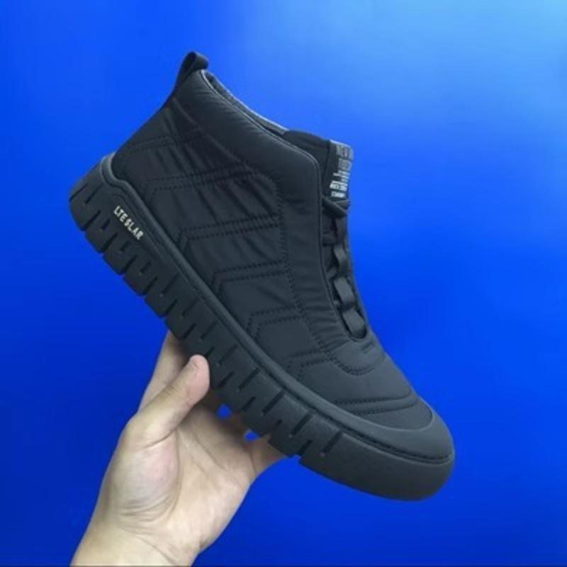 Мужская обувь: новые кроссовки на мягкой подошве на осень, простые и модные, теплые флисовые уличные повседневные туфли, мужская обувь для通勤