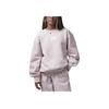 Jordan Flight Essentials Crew Neck Pullover Drop Shoulder Long Sleeve Sweatshirt Kids Sweatshirt Oxford-Pink HQ8252-642