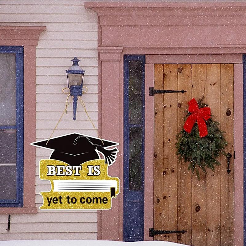 Выпускной Бумажный Подвесной Декор на Дверь Выпускное Платье Шляпа Украшения Поздравляем Выпускник Вечеринка Выпускные Украшения 2025 Товары для Вечеринки