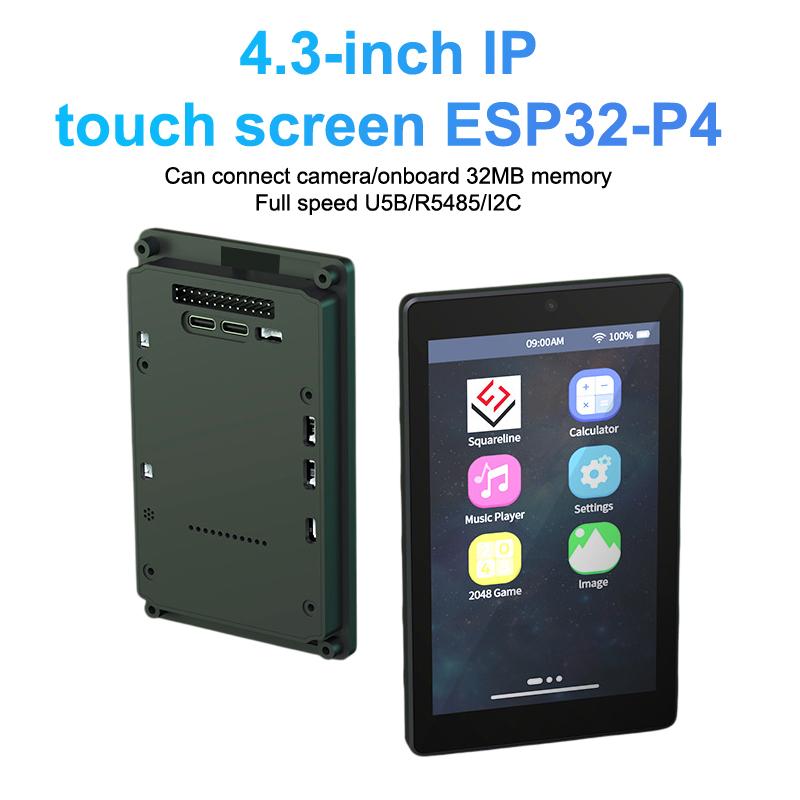 Esp32P4 4,3-дюймовая IPS емкостная сенсорная плата разработки Модуль высокой четкости Поддержка Wifi 6 и Bt5 Встроенный Esp32-C6