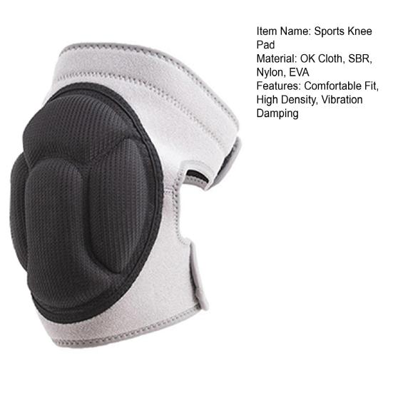 1 шт. Наколенник Удобная посадка Дышащий Противоскользящий Защита колена высокой плотности Виброгашение Спортивная защитная экипировка Наколенник для фитнеса