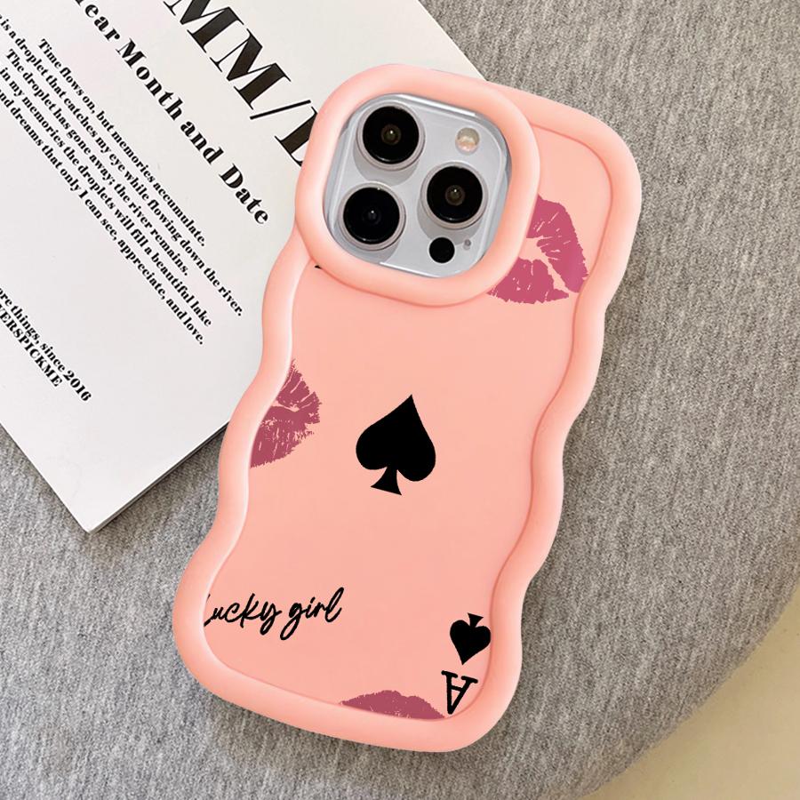 Розовый чехол-буклет Amore-Love для iPhone 12 15 Plus 11 8 16 Pro Max XR 13 17 Air 14 Мягкая крышка для телефона