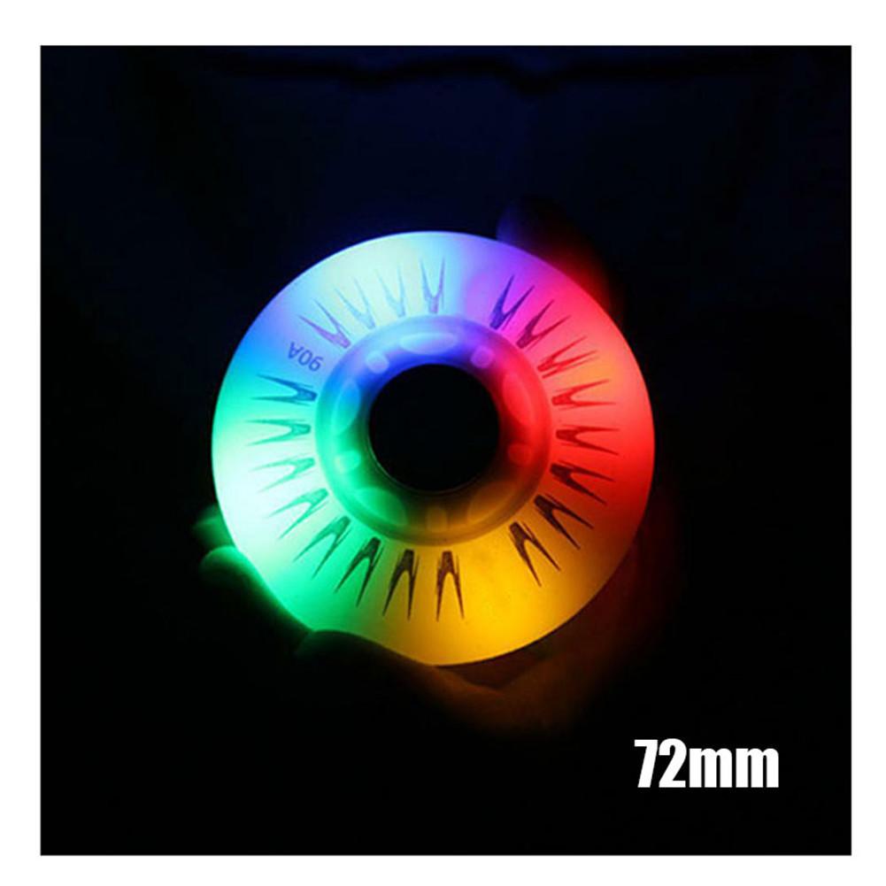 4 шт. Уличные колеса для скейтборда PU Колеса со светодиодной подсветкой Flash Для роликовых коньков Слайдинга Катания