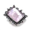 Розовый Кунцит Драгоценный Камень 925 Стерлинговое Серебро Подарок Ювелирное Изделие Кольцо Размер 8