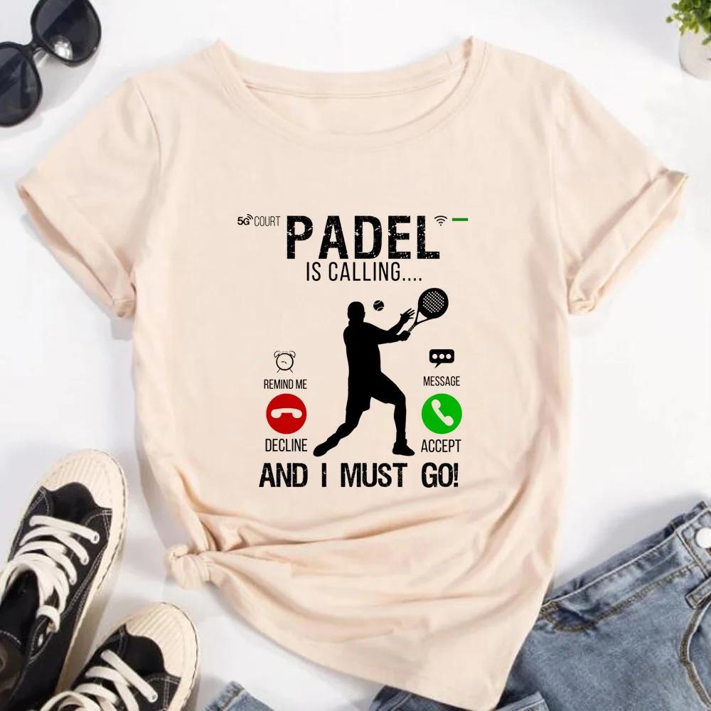 Футболка Padel женская унисексга летняя футболка Harajuku унисекс для девочек с рисунком смешная японская одежда