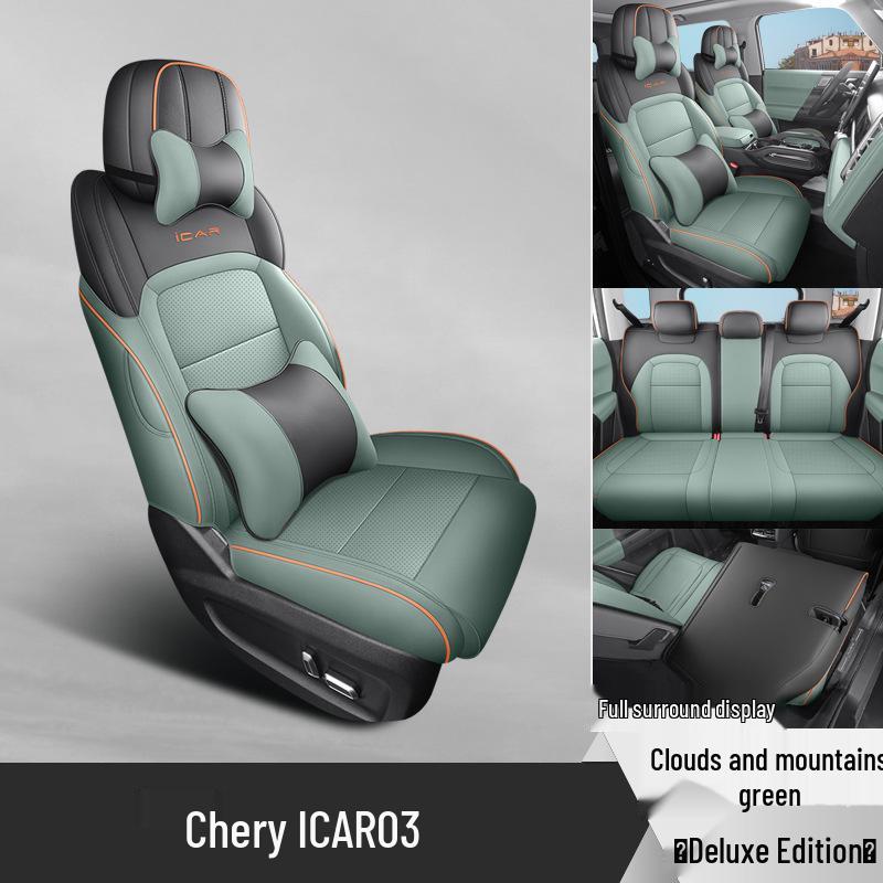 Новая универсальная 5-местная полностью кожаная подушка на автомобильное сиденье для Car03 - Все сезоны
