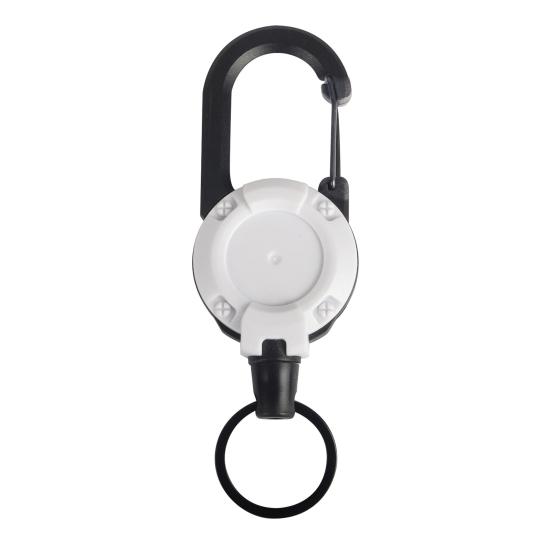 1/8Pcs Retractable Keychain with Steel Wire Rope Carabiner Badge Reel Holder Clip Key Ring Heavy Duty Outdoor Camping Climbing Anti-lost Buckle