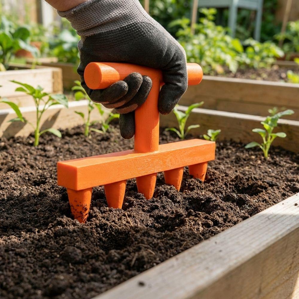 Plastic Soil Hole Drilling Tool Manual Spreader Planter Handheld Sowing Tool  Flower Planting