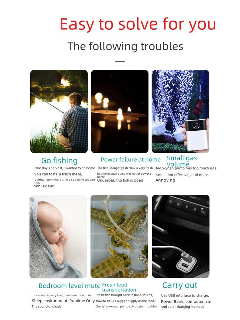 Бесшумный двухцелевой кислородный насос Songbao: Аккумуляторный аэратор переменного/постоянного тока для аквариумов