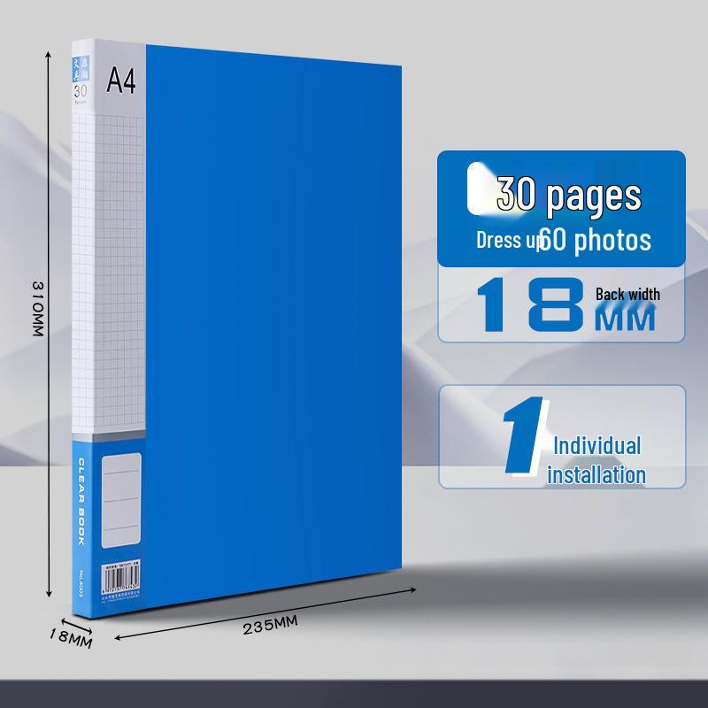 A4 Transparent Multi-layer Document Binder for Office and Study Supplies