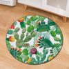 Green Plant Cactus Round Carpet Computer Chair Cushion Office Chair Floor Mat Door Mat Foot Mat