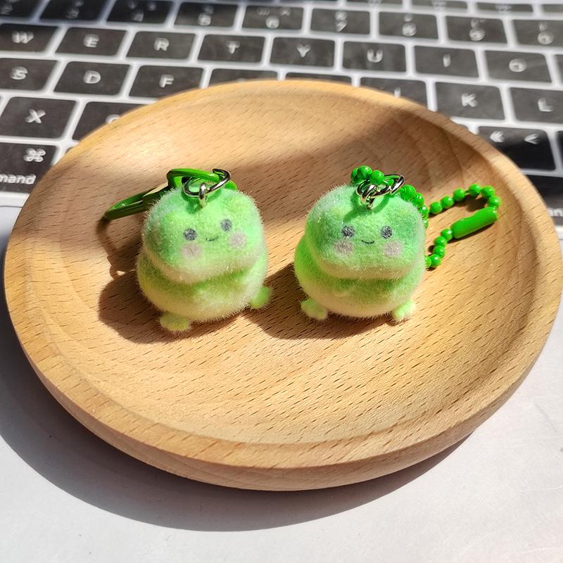 Смола Флок Лягушка Животное Брелки Шнурок для телефона Мультяшный Милый Пушистый Подвеска Сумка Чехол для наушников Аксессуары Кольцо для ключей автомобиля