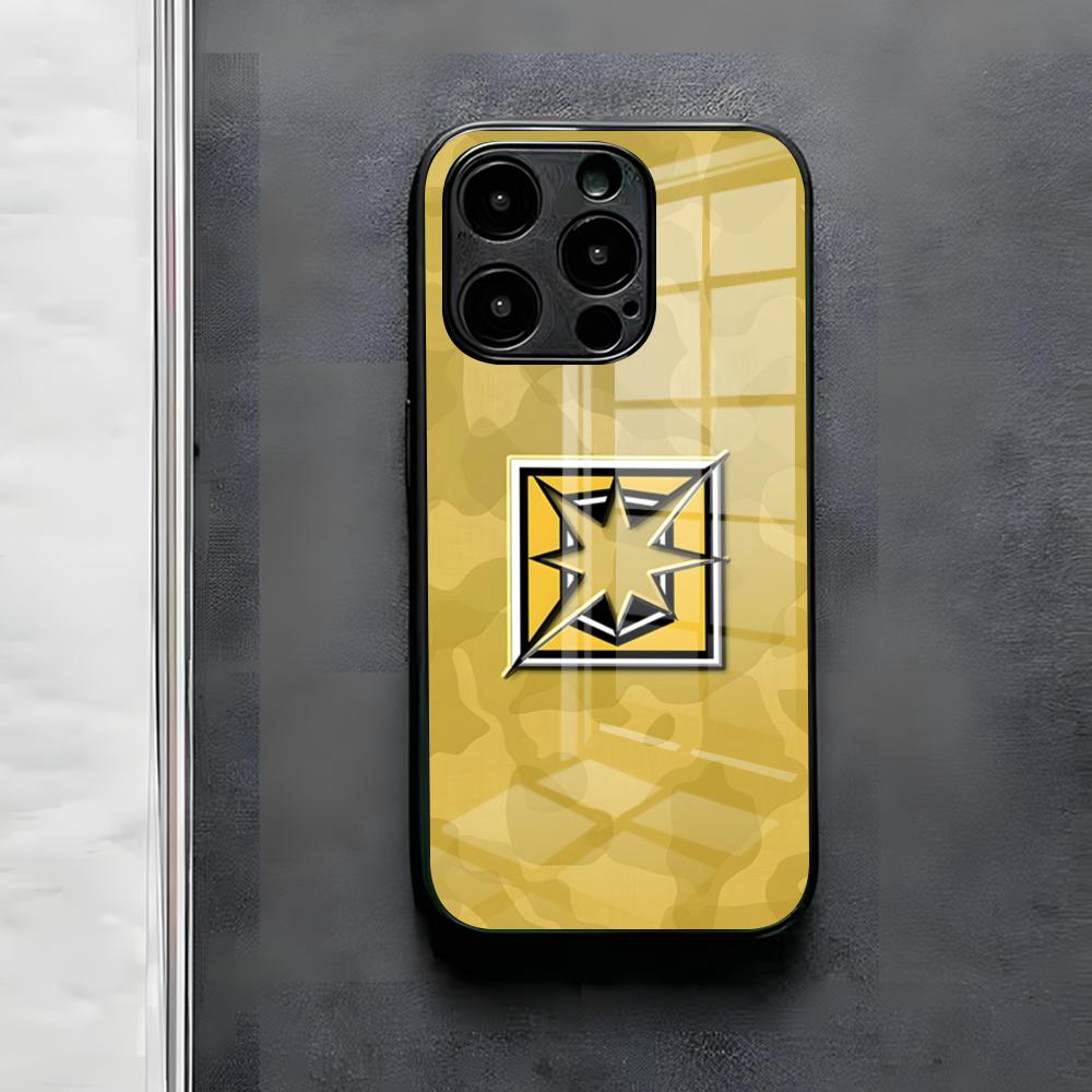 R-Rainbow-Six Siege Game Phone Case For IPhone 17 Air 16 E Pro Max 15 14 13 Mini 12 Pro 11 Max Plus Black Glass Cover