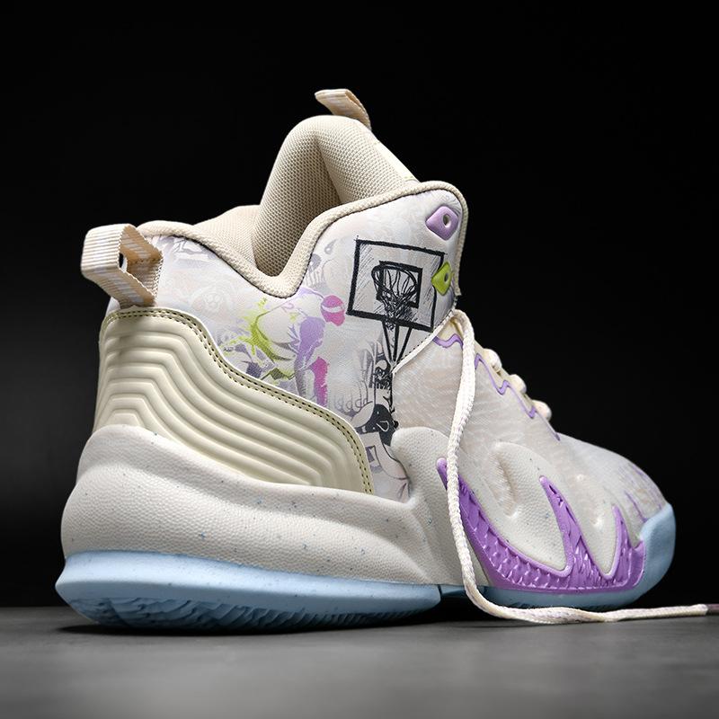 Men's Women's Basketball Shoes Middle School Games Training High Flying Mesh Surface Breathable Sports Shoes Summer Spring