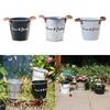 Flower Pot Metal Iron Bucket Planters Pot Metal Bucket Flower Holder with Hooks