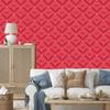 Wallpaper Geometric rhombuses coral, red background 50x1000