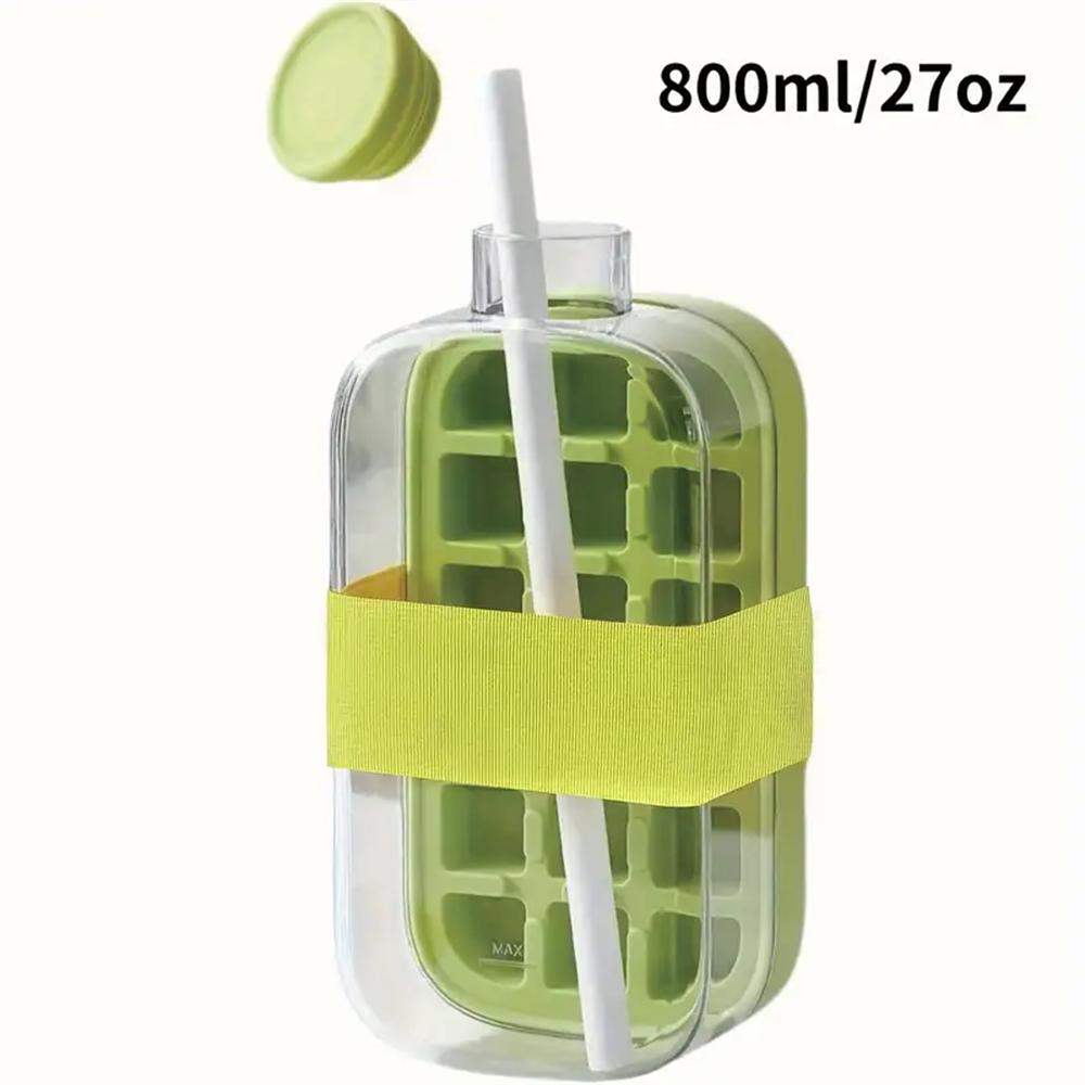 Easy release silicone ice cube dispenser for cocktails, whisky and beer, beverage cooler, straw ice cube dispenser, ice cube