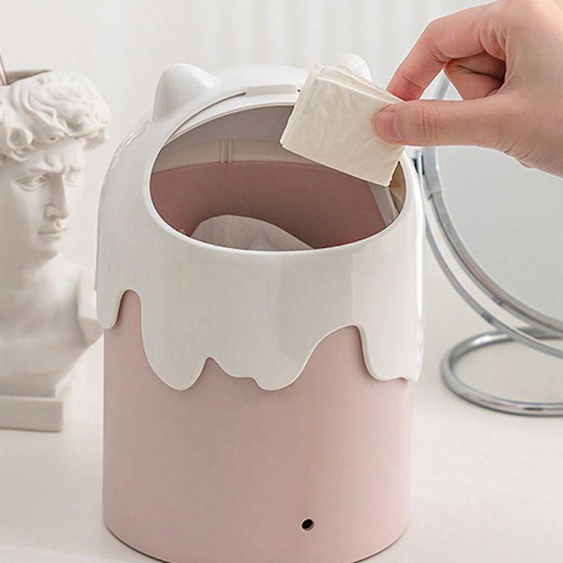 Briskstyle розовый кот прозрачное окно мини-мусорное ведро