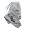Los Angeles City Letter Print Men'S Women'S Trouser Loose Jogging Pant Fit Running Trousers Warm Jogger Casual Sweatpants Couple