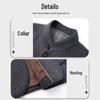 ROMON Men's Premium Wool Mandarin Collar Overcoat