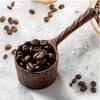 JQEJDKE Wooden Coffee Measuring Spoon, Tablespoon and Teaspoon Compatible, Made of Natural Wood, for Coffee Beans, Matcha, and Condiments,