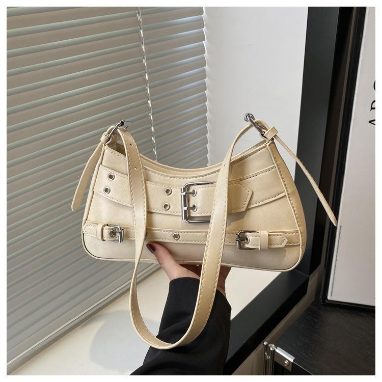 2025 простой заклепочный модный весенний новый тренд иностранный дизайн личности на плечо кроссбоди подмышечная сумка женщина