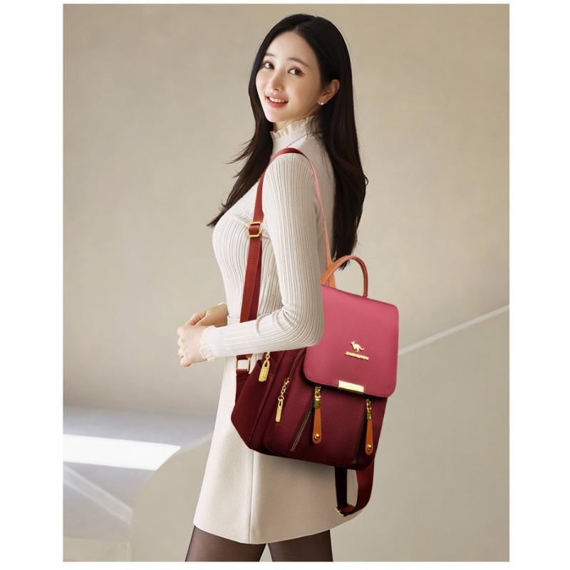 Стильный Универсальный Женский Рюкзак Многокарманная Сумка для Ноутбука с Верхней Ручкой Идеально Подходит для Школы, Путешествий и Повседневного Использования