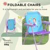 Kids Picnic Table and Chair Set, Fairy Themed Outdoor Garden Furniture w/ Foldable Chairs, Adjustable Parasol
