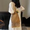 Женская сумка большой вместимости новая летняя повседневная на плечо для покупок полая плетёная сумка с кисточками сумка-ведро