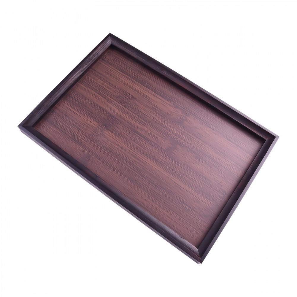 Wood Serving Tray Tableware Food Tray Rectangular Food Platter with Edge for Home Decor, Food, Vegetables, Fruit