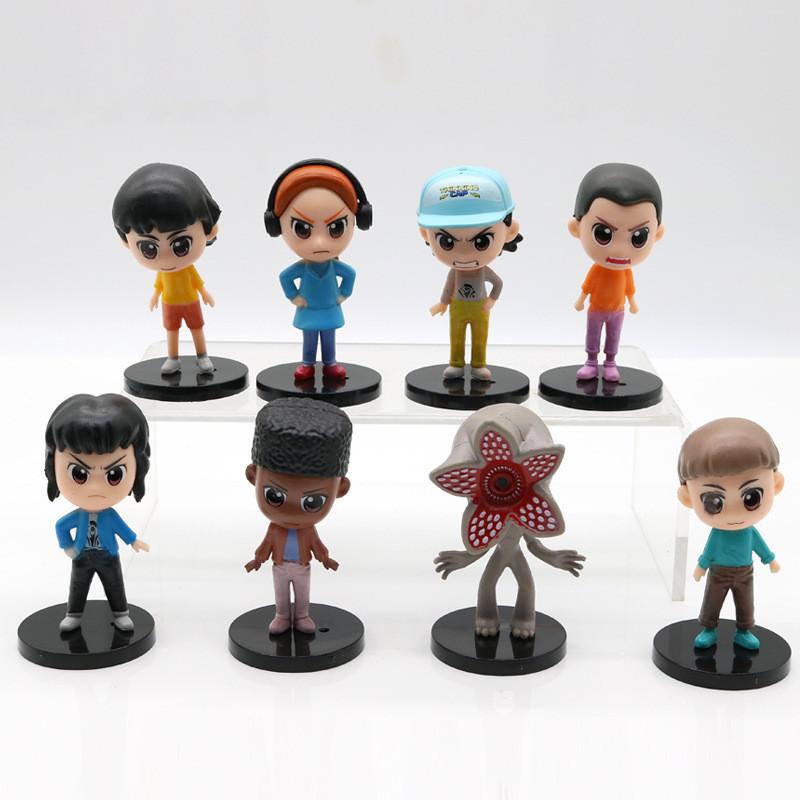 Коллекционные ПВХ фигурки Stranger Things 5 с подставками для настольного дисплея и коллекционирования