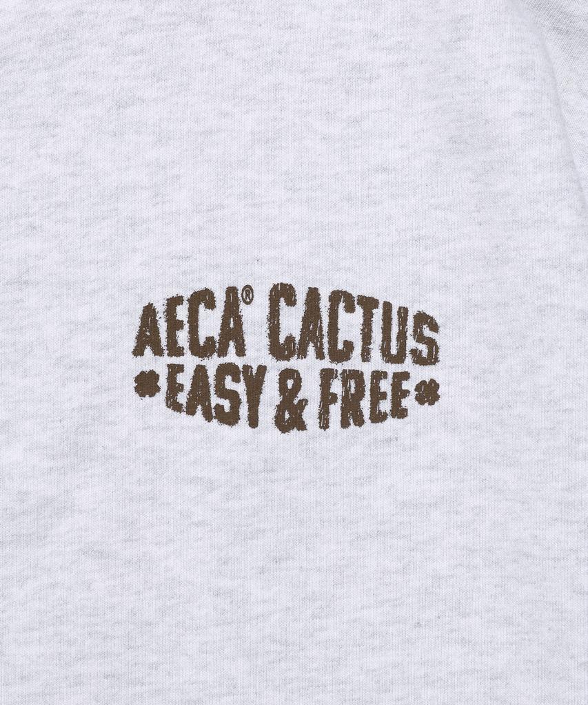 Толстовка с капюшоном на молнии Aeca Aeca Cactus - Светло-серый