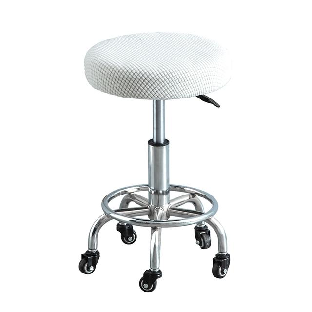 Чехол на барный стул, флисовый круглый чехол на стул, съемный чехол на табурет, твердая защита подушки сиденья, моющийся барный стул