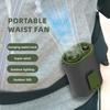 Waist Clip Fan with LED Light 3 Speed Adjustable Digital Display 3000mAh