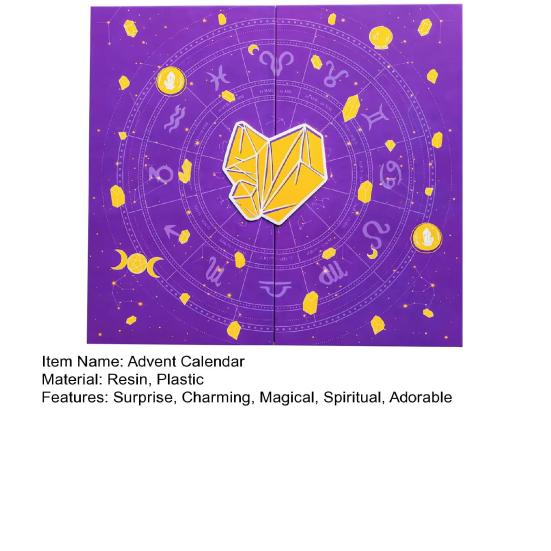 Reiki Crystal Halloween Countdown Gift Box 2025 Healing Stones Advent Calendar Rock Collection Energy Gem Dig Kit for Adults Teens Women