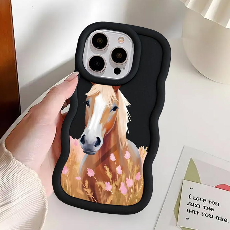 Чехол для iPhone XR 17 Air 16 Pro Max 8 14 11 15 Plus 12 13 Мягкая накладка на телефон Крутая Лошадь