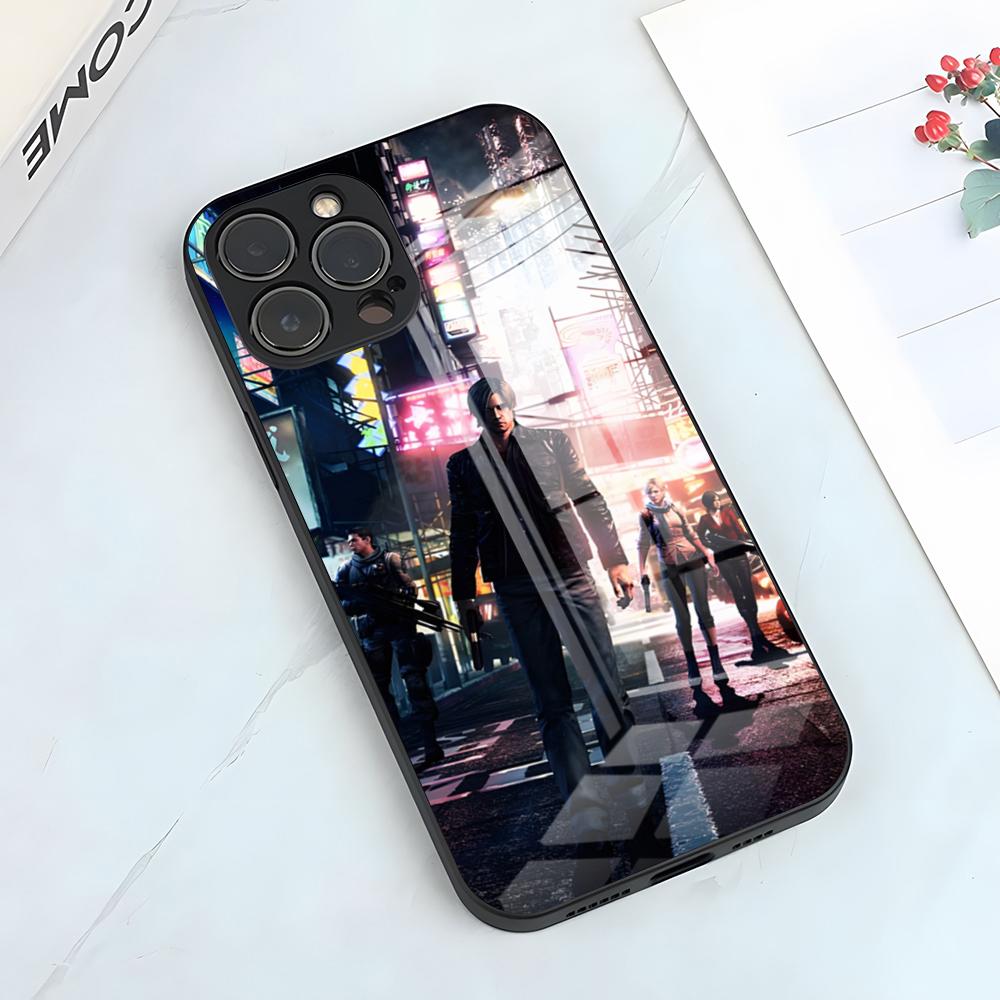 Чехол для телефона Resident Evil Umbrella для iPhone 17 Pro Max 15 Pro 16 14 Plus 12 13 Mini 11 Pro Ударопрочный стеклянный чехол