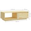 VidaXL Table basse 110x50x33,5 cm bois de pin massif 809882